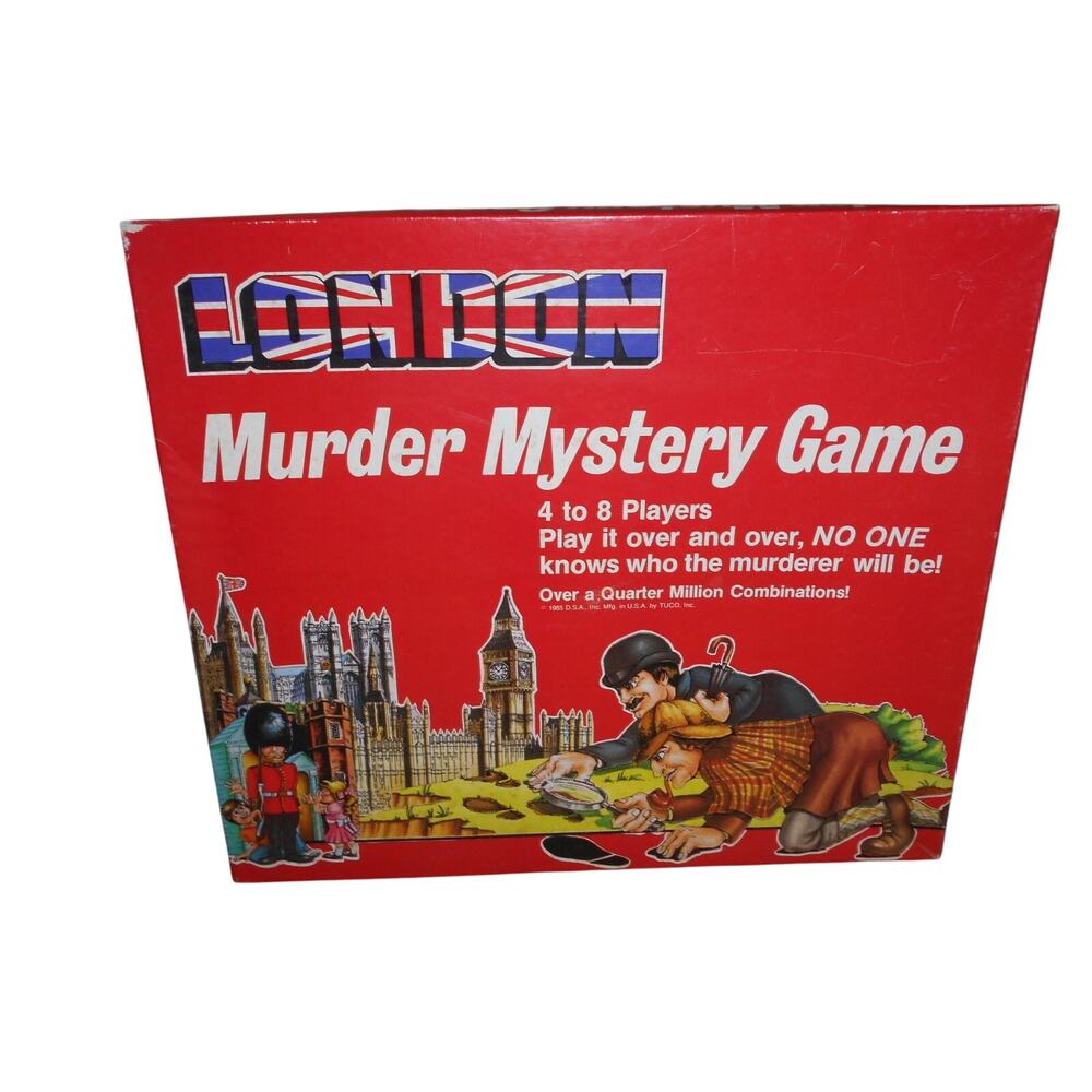 Vintage 1985 London Murder Mystery Game Buffalo Games Complete